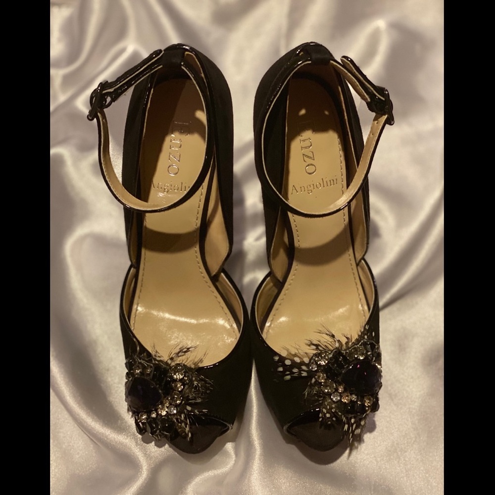 Enzo Angiolini Black Suede Heel